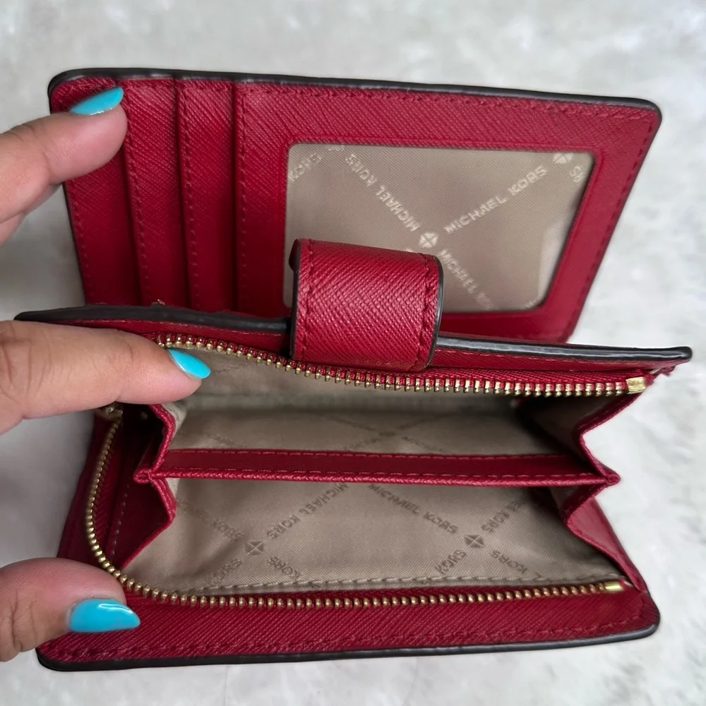 Michael Kors Red Bifold Wallet - Picture 13 of 14